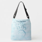 Pootafdruk van ijsbeer crossbody tas (Voorkant)