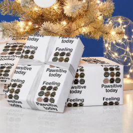 Pootafdruk Voelt zich vandaag positief Laten we fe Cadeaupapier