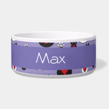 Pootafdrukken blauw rood hart naam