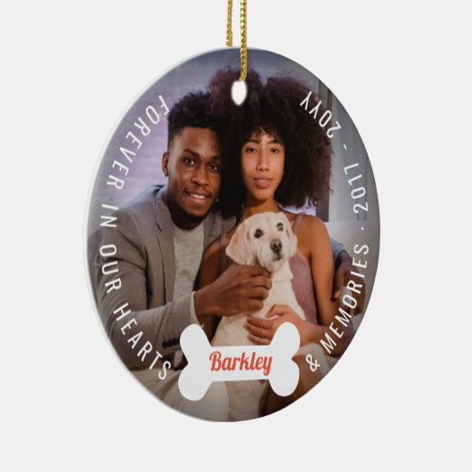 Pootafdrukken & Botten Hond Lieverd Huisdier Herde Keramisch Ornament (Rechts)