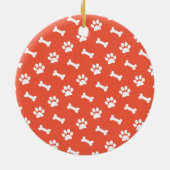 Pootafdrukken & Botten Hond Lieverd Huisdier Herde Keramisch Ornament (Achterkant)