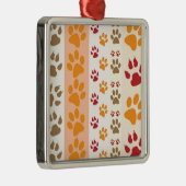 Pootafdrukken Cute Hondenliefhebbers Metalen Ornament (Rechts)