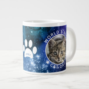 Pootafdrukken Foto Ruimte voor de Beste Kattenpapa Grote Koffiekop