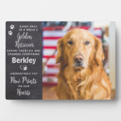 Pootafdrukken Hart Huisdier Hond Gouden Retriever  Fotoplaat (voorkant)