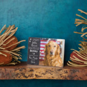 Pootafdrukken Hart Huisdier Hond Gouden Retriever  Fotoplaat (Zijkant)