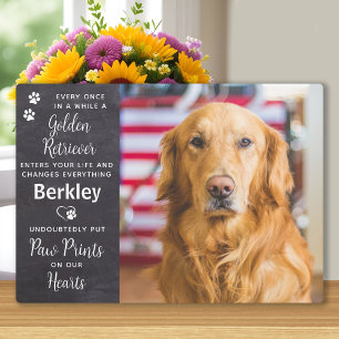 Pootafdrukken Hart Huisdier Hond Gouden Retriever Fotoplaat