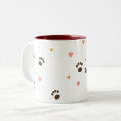 Pootafdrukken & Harten Gepersonaliseerde Mok (Voorkant links)