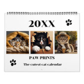 Pootafdrukken Huisdier Kat Foto Kunst Groot Kalender (Hoes)