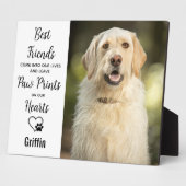 Pootafdrukken in ons hart Hond Foto Dierenherinner Fotoplaat (Zijkant)