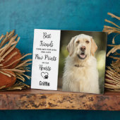 Pootafdrukken in ons hart Hond Foto Dierenherinner Fotoplaat (Zijkant)