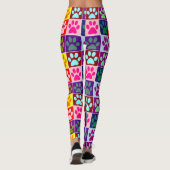 Pootafdrukken in Vierkant Leggings (Achterkant)