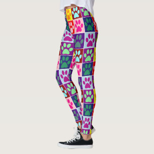 Pootafdrukken in Vierkant Leggings