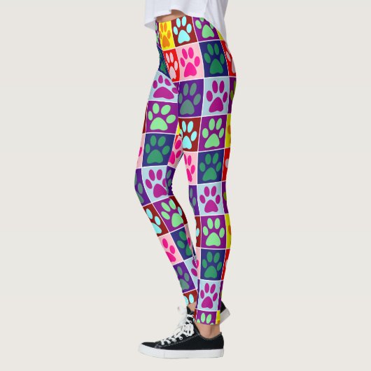Pootafdrukken in Vierkant Leggings (Links)
