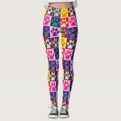 Pootafdrukken in Vierkant Leggings (Voorkant)