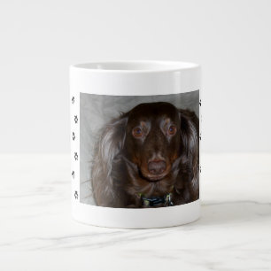Pootafdrukken met 1 foto en naam van huisdier grote koffiekop