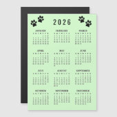 Pootafdrukken Ontwerp 2026 Agenda Magnetische Kaar (Voorkant / Achterkant)
