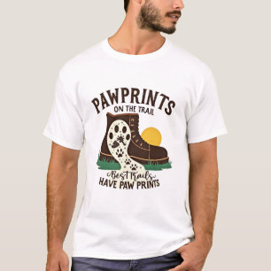 Pootafdrukken Op Het Pad Wandelschoen Hondenliefhe T-shirt