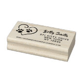 Pootafdrukken op je hart Retouradres & Website Rubberstempel (Stempel)