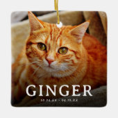 Pootafdrukken op onze harten  Huisdierherdenking K Keramisch Ornament (Voorkant)