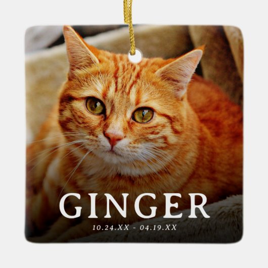 Pootafdrukken op onze harten  Huisdierherdenking K Keramisch Ornament (Voorkant)