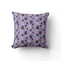 Pootafdrukken Rode Harten op Blauw
