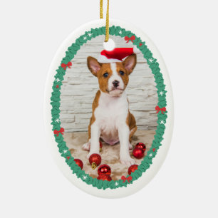 Pootafdrukken & Strikken Kerstboom Puppy's Eerste Keramisch Ornament