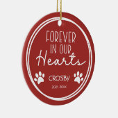 Pootafdrukken voor altijd in onze harten Foto Keramisch Ornament (Rechts)