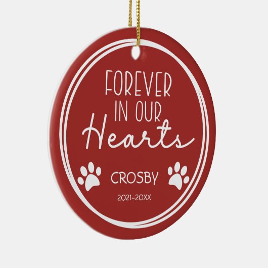 Pootafdrukken voor altijd in onze harten Foto Keramisch Ornament (Rechts)