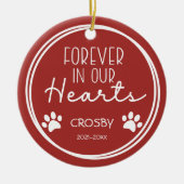 Pootafdrukken voor altijd in onze harten Foto Keramisch Ornament (Voorkant)