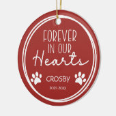 Pootafdrukken voor altijd in onze harten Foto Keramisch Ornament (Links)