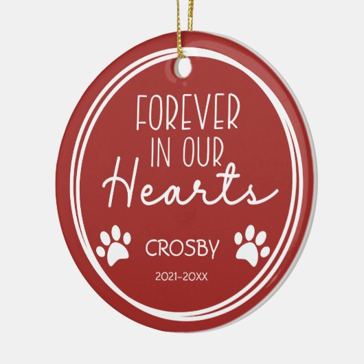 Pootafdrukken voor altijd in onze harten Foto Keramisch Ornament (Links)
