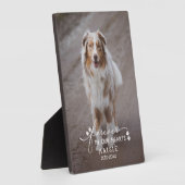 Pootafdrukken voor altijd in onze harten Huisdierf Fotoplaat (Zijkant)