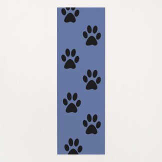 Pootafdrukken yogamat zwart en blauw