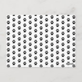 Pootafdrukken Zwart Witte Verjaardag Bedankt Foto  Briefkaart (Achterkant)