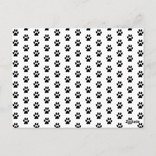 Pootafdrukken Zwart Witte Verjaardag Bedankt Foto  Briefkaart (Achterkant)