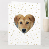 Pootafdrukkenlijstje Aangepaste huisdier foto Kaart (Achterkant)