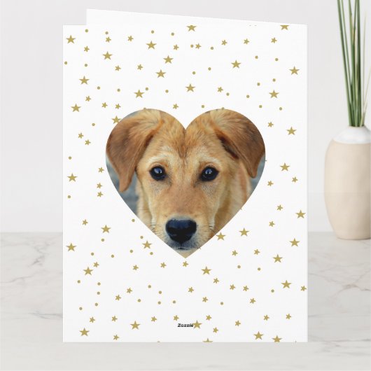 Pootafdrukkenlijstje Aangepaste huisdier foto Kaart (Achterkant)