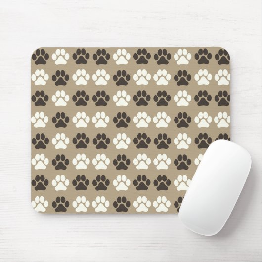 Pootafdrukpatroon Aardse Zand Muismat (Met muis)