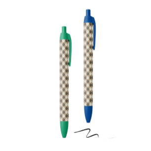 Pootafdrukpatroon Aardse Zand Zwarte Inkt Pen