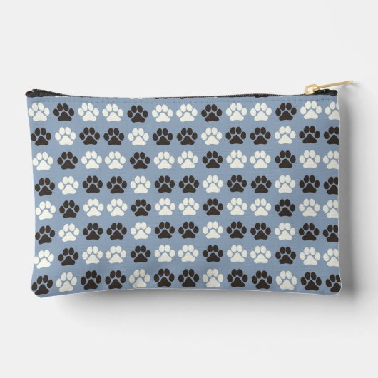 Pootafdrukpatroon Zilverblauw Etui (Achterkant)