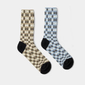 Pootafdrukpatroon Zilverblauw Sokken