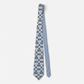 Pootafdrukpatroon Zilverblauw Stropdas (Voorkant)