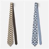 Pootafdrukpatroon Zilverblauw Stropdas