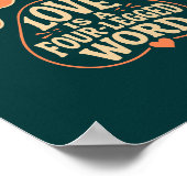 Pootafdruktypografie Huisdiercadeau Poster (Hoek)