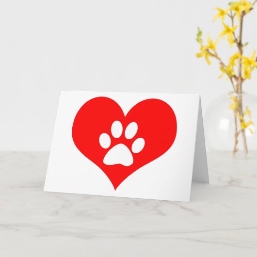 pootdruk op je hart - petverliessenkaart kaart (Gele Bloem)