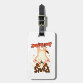 Pooten En Nadenken Cute Hond Bagagelabel (Voorkant verticaal)