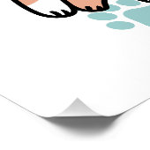 Pooten en Spelen – Schattige Kat Illustratie Perfect Poster (Hoek)