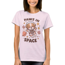 Pooten in de ruimte Grappige astronaut kat T-shirt