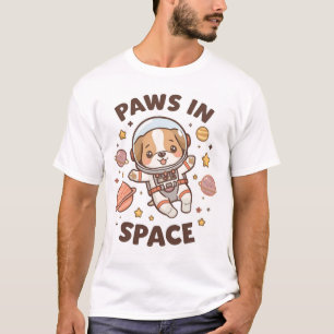 Pooten in de ruimte Grappige astronaut kat T-shirt