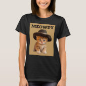 POOTJE COWBOY KAT KITTEN T-SHIRT (Voorkant)